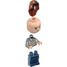 LEGO Hermione Granger with Gray Striped Jumper and Dark Blue Legs Minifigure