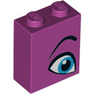 LEGO Brick 1 x 2 x 2 with Blue Eye Right with Inside Stud Holder (3245 / 52088)