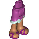 LEGO Hip with Wavy Skirt with Purple Sandals (35625)