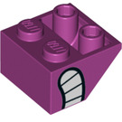 LEGO Slope 2 x 2 (45°) Inverted with Wide Grin (right) with Flat Spacer Underneath (3660 / 52092)