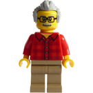 LEGO Man in Red Plaid Shirt Minifigure