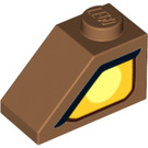 LEGO Slope 1 x 2 (45°) with Yellow eye left (3040)