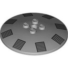 LEGO Dish 6 x 6 with Gray vents (Solid Studs) (21599 / 101647)