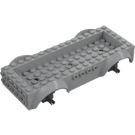 LEGO Vehicle Base 8 x 16 x 2.5 with Dark Stone Gray Wheel Holders with 3 Holes (18937)