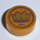 LEGO Tile 1 x 1 Round with Crown Coin (35380 / 84438)