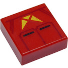 LEGO Tile 1 x 1 with Gold Triangles with Groove (3070 / 66812)