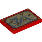 LEGO Tile 2 x 3 with Map of Kumandra  (26603 / 69663)