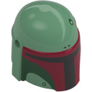 LEGO Helmet with Sides Holes with Dark Red and Dark Green (84139 / 105747)