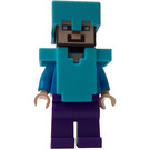 LEGO Steve with Medium Azure Helmet and Armor Minifigure