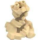 LEGO Lower Body with Swirling Rocks over Dark Tan Cone (28376)