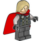LEGO Thor with Pearl Dark Gray Suit and Cape with Single Hole Minifigure