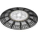 LEGO Dish 6 x 6 with Clock Decoration on Concave Side (Solid Studs) (26864)