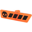 LEGO Gameplayer Label with Black Skull and Health Bar