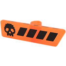 LEGO Gameplayer Label with Black Skull and Stripes Pattern