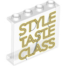 LEGO Panel 1 x 4 x 3 with 'STYLE TASTE CLASS' with Side Supports, Hollow Studs (35323 / 78504)