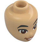 LEGO Minidoll Head with Brown Eyes and Lopsided Smile (Liann) (92198 / 101186)