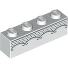 LEGO Brick 1 x 4 with Bride Lace Decoration (3010 / 66765)