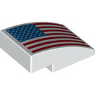 LEGO Slope 2 x 3 Curved with USA Flag (34963 / 78181)