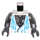 LEGO Torso with Silver Robot Chest and Medium Azure Diamond (973 / 76382)