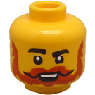 LEGO Head with Dark Orange Moustache and Beard (Recessed Solid Stud) (3274 / 103184)