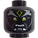 LEGO Black Skull Sorcerer Head (Recessed Solid Stud) (3626)