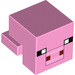 LEGO Bright Pink Animal Head with Pig Face with White Snout with White Snout (26160)