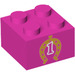 LEGO Dark Pink Brick 2 x 2 with "1" (3003 / 29808)