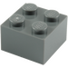 LEGO Dark Stone Gray Brick 2 x 2 (3003 / 6223)