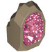 LEGO Rock with Transparent Dark Pink Crystal (49656)