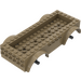LEGO Vehicle Base 8 x 16 x 2.5 with Dark Stone Gray Wheel Holders with 5 Holes (65094)
