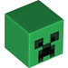 LEGO Square Minifigure Head with Minecraft Creeper Face (20275 / 28275)