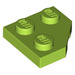 LEGO Lime Wedge Plate 2 x 2 Cut Corner (26601)