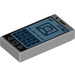 LEGO Tile 1 x 2 with Cell Phone Decoration with Groove (3069)