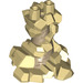 LEGO Minifigure Lower Body Twisted Rocks over Dark Tan Cone (28376)
