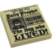 LEGO Tan Tile 2 x 2 with Daily Prophet "The Boy who LIVED!" Decoration with Groove (3068 / 39616)