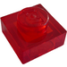 LEGO Transparent Red Plate 1 x 1 (3024 / 30008)