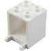 LEGO White Container 2 x 2 x 2 with Recessed Studs (4345 / 30060)