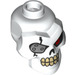 LEGO White Skull Head with Red Left Eye and Silver Eyepatch (43693 / 44941)