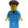 LEGO Astronaut in Blue Uniform - Male Minifigure