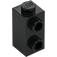 LEGO Black Brick 1 x 1 x 1.6 with Two Side Studs (32952)