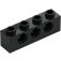 LEGO Black Brick 1 x 4 with Holes (3701)