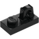 LEGO Black Hinge Plate 1 x 2 Locking with Single Finger On Top (30383 / 53922)