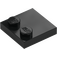 LEGO Black Tile 2 x 2 with Studs on Edge (33909)