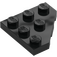 LEGO Black Wedge Plate 3 x 3 Corner (2450)