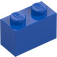 LEGO Blue Brick 1 x 2 with Bottom Tube (3004 / 93792)