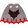 LEGO Cape with 7 Points and Bat with Gray / Red Sides