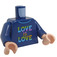 LEGO Dark Blue Minifig Torso with LOVE IS LOVE shirt (973 / 76382)