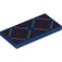 LEGO Dark Blue Tile 2 x 4 with Diamond Rug Pattern (78503 / 87079)