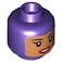 LEGO Dark Purple Batgirl with Cape with Smile Minifigure Head (Recessed Solid Stud) (3626 / 29423)