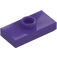 LEGO Dark Purple Plate 1 x 2 with 1 Stud (with Groove and Bottom Stud Holder) (15573 / 78823)